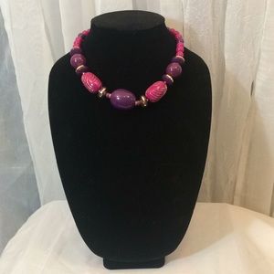 Funk ‘80s Style Pink, Purple Gold Necklace